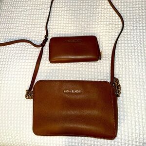 Michael Kors brown purse & wallet